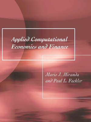 cover image of Applied Computational Economics and Finance